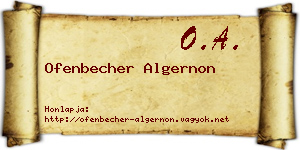 Ofenbecher Algernon névjegykártya